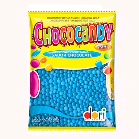 Chococandy Mini Pastilhas Confeitadas Azul 350g - Dori