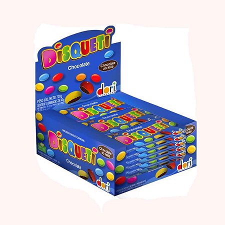 Disqueti Chocolate Caixa com 18 un de 40g - Dori