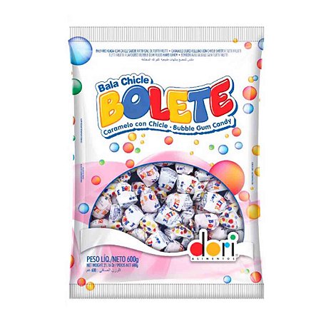 Bala Chiclete Bolete Tutti-Frutti 600g - Dori