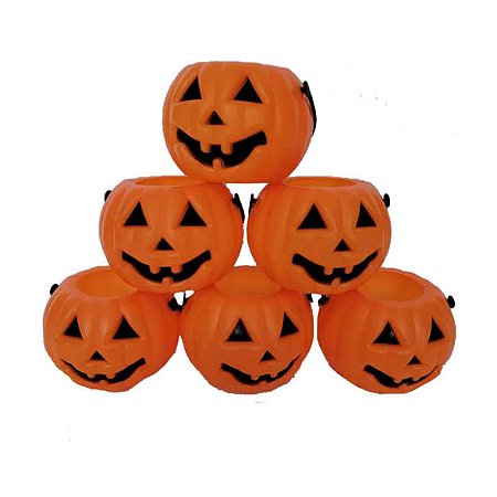 Mini Balde de Halloween Abóbora com 6 un. - Silver