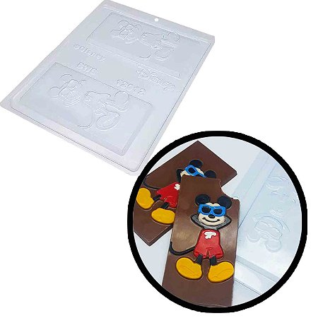Forma Simples Placa Mickey Bronzeado Cód 12012 -BWB