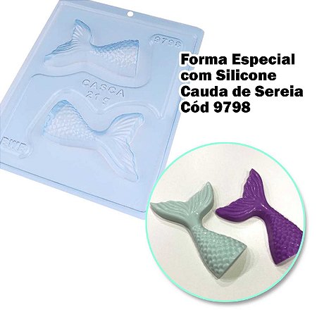 Forma Espec c Silicone Cauda de Sereia Cód 9798 -BWB
