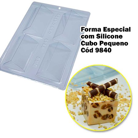 Forma Espec c Silicone Cubo Pequeno Cód 9840 -BWB