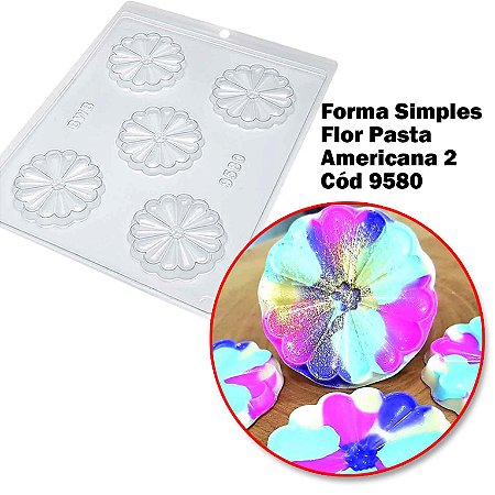 Forma Simples Flor Pasta Americana 2 Cód 9580 - BWB
