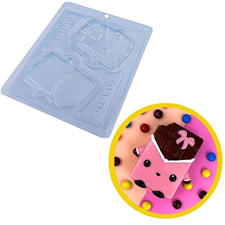 Forma Espec c/ Silicone Barrinha de Chocolate Cód 10104 -BWB