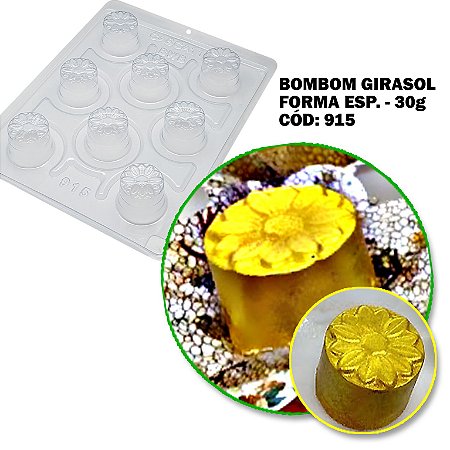 Forma Especial c/ Silicone Bombom Girassol Cód 915-BWB