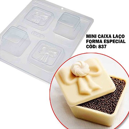 Forma Especial c/ Silicone Mini Caixa Laço Cód 837 -BWB