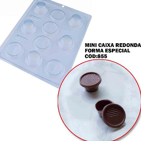 Forma Especial c/ Silicone Mini Caixa Redonda Cód 855-BWB