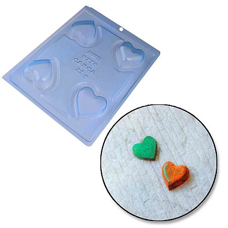 Forma Espec. c Silicone Mini Porta Jóia Coração Cód 9770-BWB
