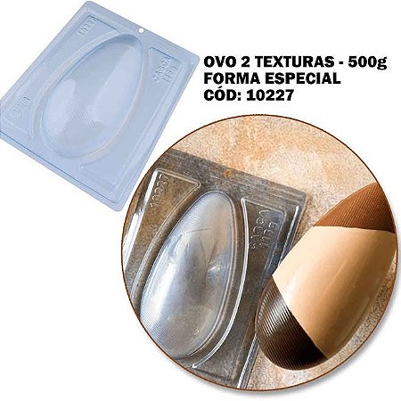 Forma Especial Ovo 2 Texturas Páscoa 500g Cód 10227 - BWB