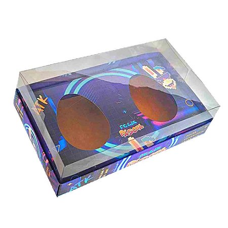 Caixa de Páscoa 2 Ovos de Colher 150g Games -JR