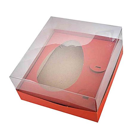 Caixa de Páscoa p/ Ovo de Colher 350g Vermelha - Kaixote