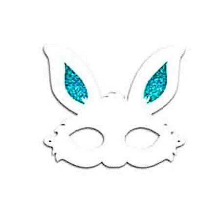 Máscara de Páscoa em EVA Coelho Orelha Azul - Grintoy - Tudo para sua festa  você encontra aqui na Fiel 🍭 | 🎂 | 🎈| 🍹