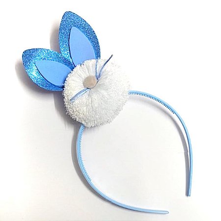 Tiara Pompom Coelho Azul Páscoa - SB Aces