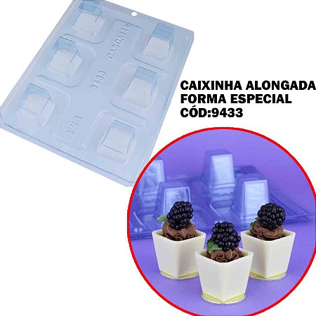 Forma Especial c/ Silicone Caixinha Alongada Cód 9433 -BWB