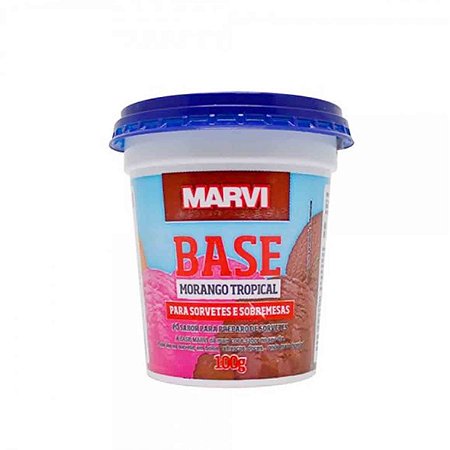 Base para Sorvete e Sobremesas sabor Morango Tropical -Marvi
