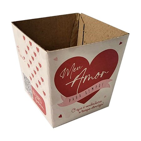 Cachepô de Papelão Pequeno Estampado "Meu Amor" MM119 - JR