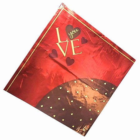 Saco Ovo de Páscoa "Love You" 350 a 500g c/ 25 unid - Carber
