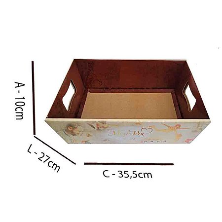 Caixa Cesta linha Afeto "Meu Pai" 35cm Ref: PA64 - JR