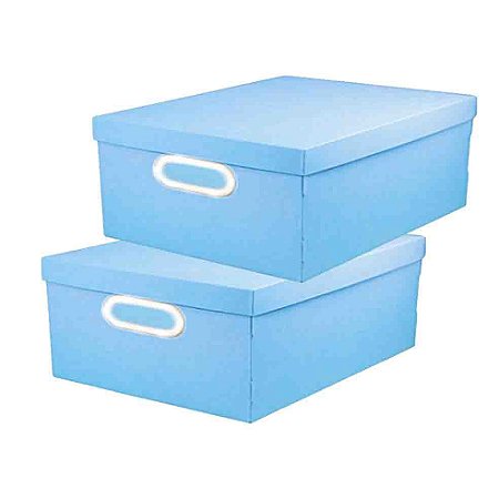 Caixa Organizadora Azul Bebê Ref: OG24 - JR - Tudo para sua festa você  encontra aqui na Fiel 🍭 | 🎂 | 🎈| 🍹