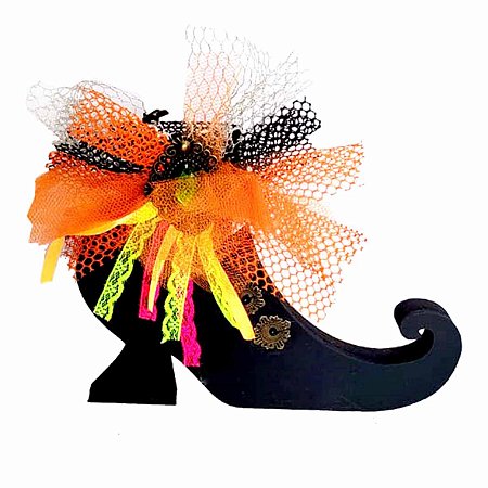 Decoração de Madeira Sapato da Bruxa Preto Halloween-SB Aces - Tudo para  sua festa você encontra aqui na Fiel 🍭 | 🎂 | 🎈| 🍹