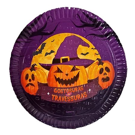 Prato Redondo Gostosuras/Travessuras N.6 Halloween - Kaixote