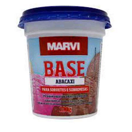 Base para Sorvete e Sobremesas sabor Abacaxi 100g - Marvi