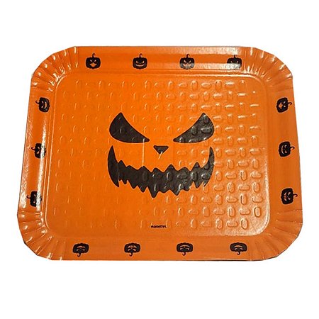 Bandeja Laranja Abóbora B4 p/ Halloween 33 cm - Kaixote (11)