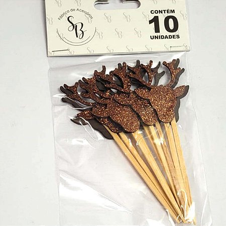 Apliques no Palito Alce Marrom PLD046 c/10 Un - SB Aces (12)