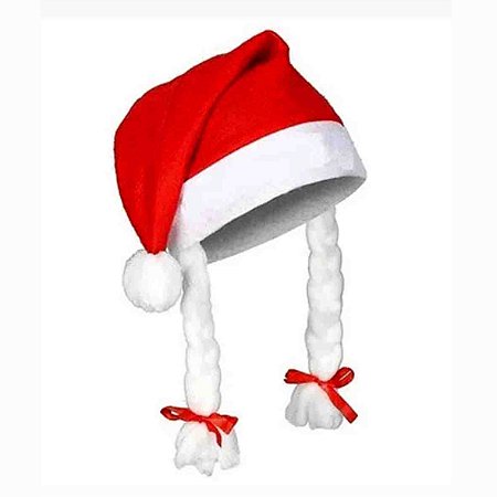 Gorro Mamãe Noel Infantil c/ Tranças G004 - SB Aces (12)