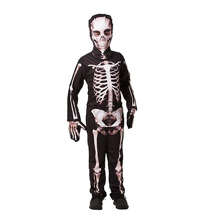 Fantasia Halloween La Caveira Infantil Tam.GG  - Fantasia Super