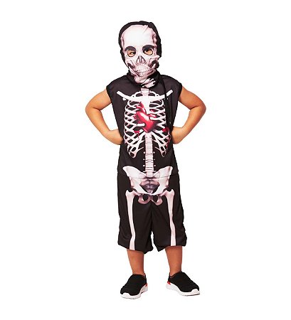 Fantasia Caveira Redskull Infantil Tam.GG- Fantasia Super