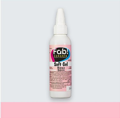 Corante Alimentício Soft Gel Rosa Seco 25g - Fab!