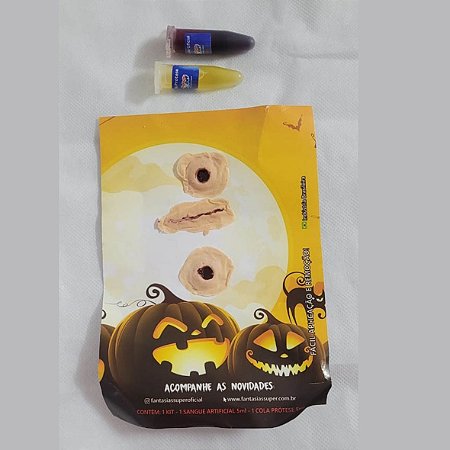 Kit Feridas, Cortes e Cicatrizes para Halloween - Fantasia