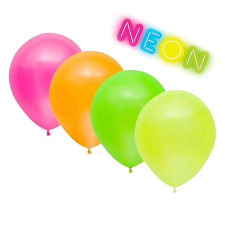 Balão Bexiga Nº05 Neon Sortido c/ 50 un - Pic Pic