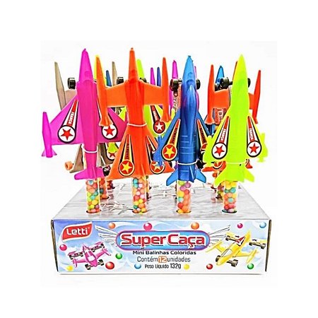 Docinhos no Tubo Super Caça Avião Caixa 132g - Capri