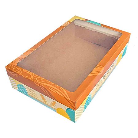Caixa Ovinhos Coloridos "Feliz Páscoa" 23cm x 37 cm PS101 –JR