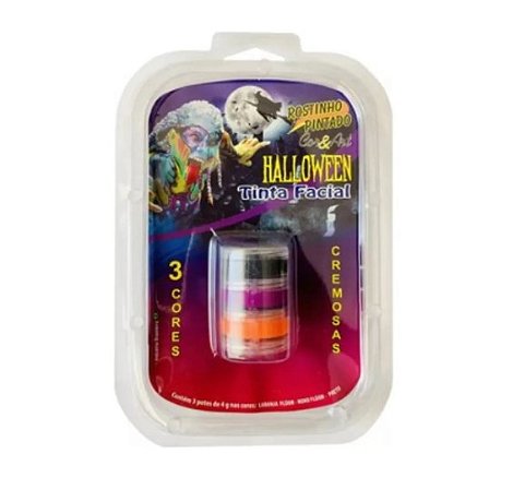 Kit Tinta Cremosa Artística Halloween 1096- Rostinho Pintado