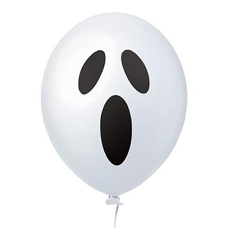 Balão Fantasma Branco 11 Polegadas c/ 25 unid. - Happy Day