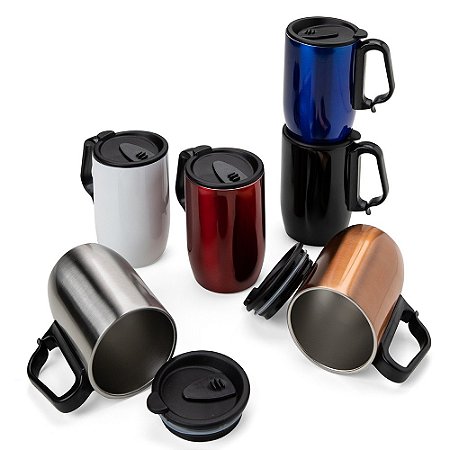 18624 - Caneca Inox Parede Dupla 400 ml