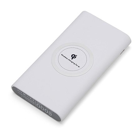 4050 - Power Bank 8000mAh com Carregamento via Indução ou via Cabo
