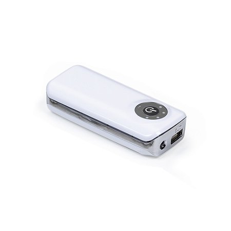 12792 - Power Bank Plástico com Indicador e Lanterna