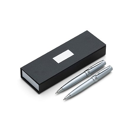 ER182PAR-BCO - Conjunto Caneta e Lapiseira Metal