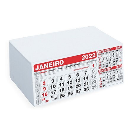 12658 - Folhinha Calendário 2022