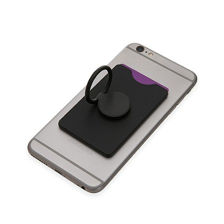 14598 - Adesivo Porta Cartão para Celular com Anel de Suporte