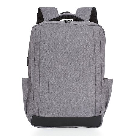 03034 - Mochila de Nylon USB com Compartimento Notebook 15,6