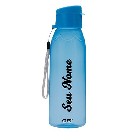 18556 - Garrafa Plástica 700ml Azul com Nome