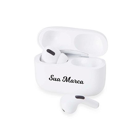 5021 - Fone de Ouvido Bluetooth com Case Carregador Personalizado Com sua Marca