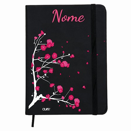 12514 - Moleskine Flores Personalizado com Nome