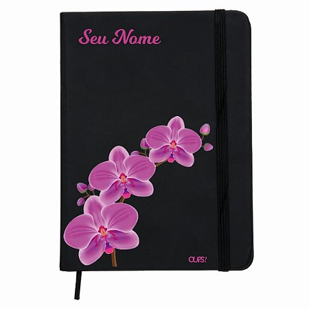 12514 - Moleskine Orquideas Personalizado com Nome